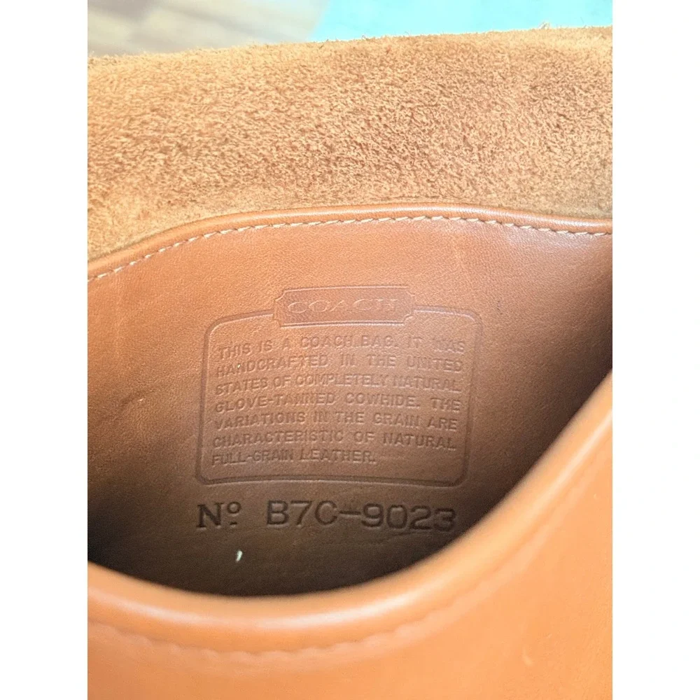 Vintage Coach Leather Mini Willis Winnie No.B7C-9023 British Tan Dowel Top - Picture 9 of 12